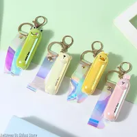 Cute Mini Fan Kipas Portable Hand Folding Hidden Blade Switch USB Charge Battery Table Desk Cooling Hand Rope Buckle Fan