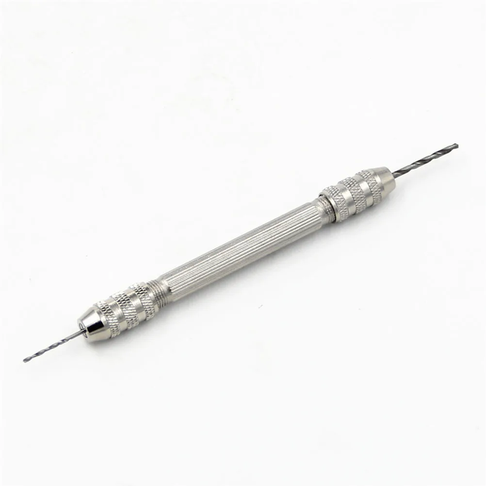 

1pcs Double Heads Hand Drill Tool Small Drills Steel Lightweight Compact Hole Puncher For Woodworking Home Repair Drills Tool