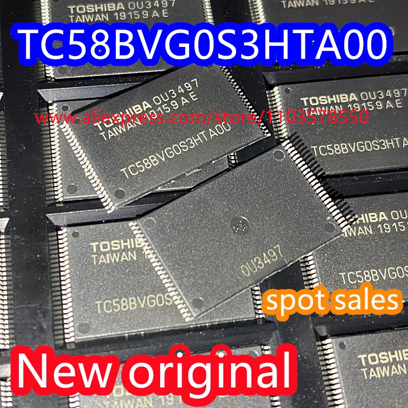 10PCS  100% New original TC58BVG0S3HTA00 TC58BVG0S3HTAOO package TSOP48 non-volatile ferroelectric memory NAND FLASH memory chip