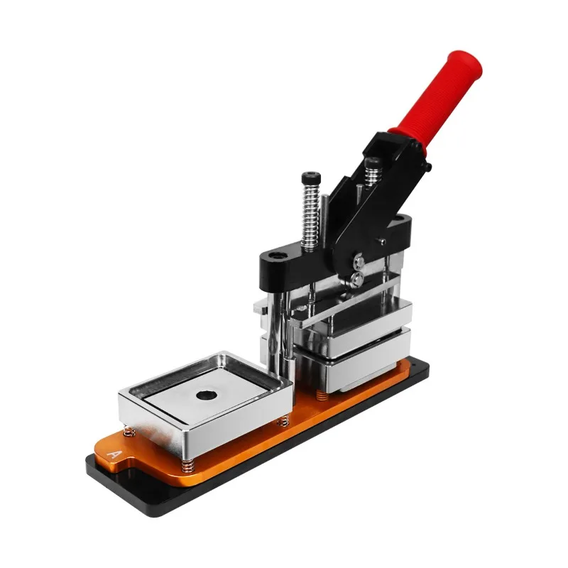 65 * 90MM rectangular refrigerator sticker badge machine rotating all-metal tinplate making badge machine including mold