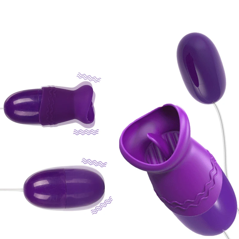 Multi-speed Tongue Oral Licking Vibrator USB Vibrating Egg G-spot Vagina Massage Clitoris Stimulator Sex Toys for Women Sex Shop