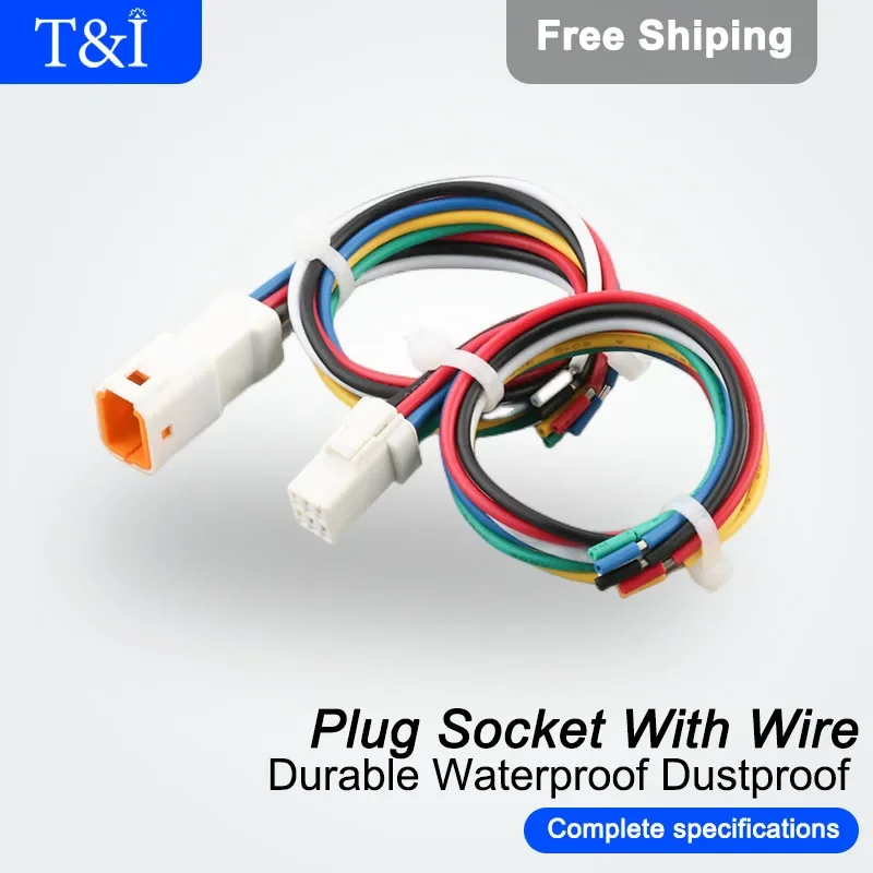 5/20/100Sets JST-2/3/4/6/8Pin Automobile Waterproof Connector Male And Female Plug Socket With Harness 15CM 02T/02R