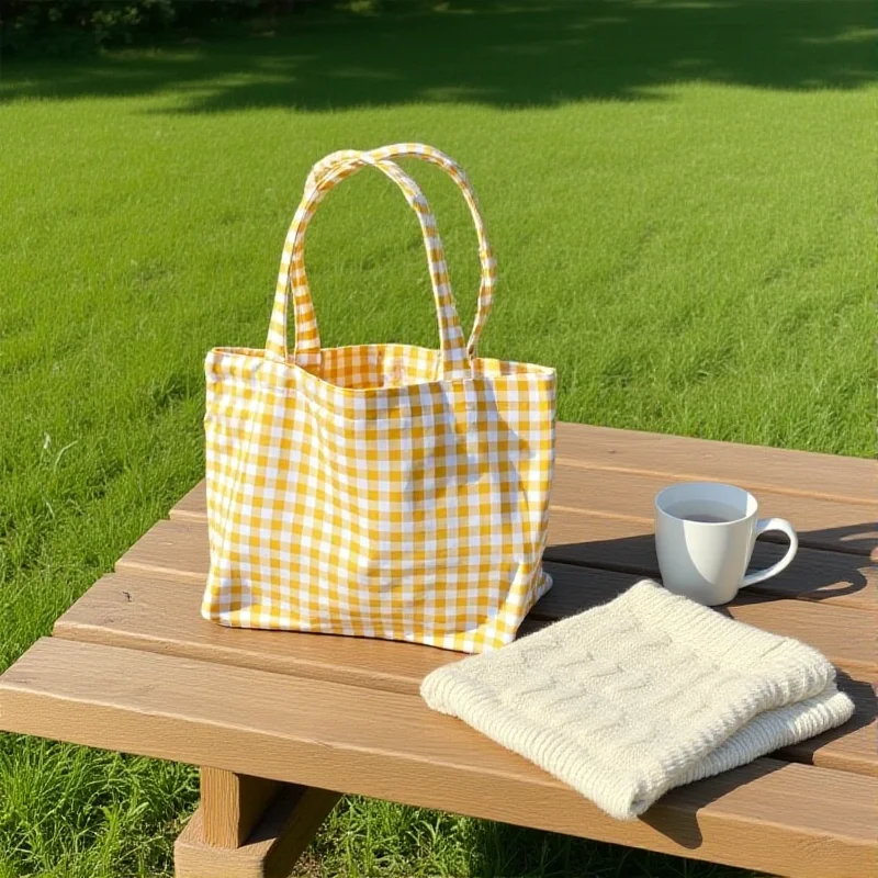 2026 Portable Women's Bento Handbags Simple Plaid Ladies Small Tote Purse Shoulder Bags Retro Female Cloth Reusable Shopping Bag
