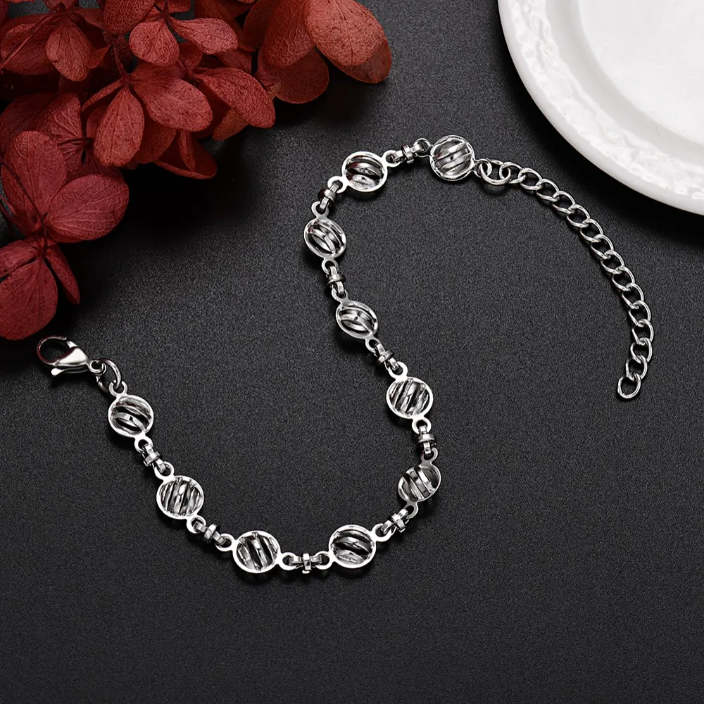 Hot popular temperament Hollow 925 Sterling Silver Chain Bracelet for Men  Women Wedding 18+5cm Birthday gift streetwear jewelry