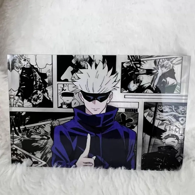 Jujutsu Kaisen-Themen-Acryl-Fliesen-Dekorativ-Tischständer mit Gojo Satoru, Natsuo Katsura und Tetsuya Kuroki
