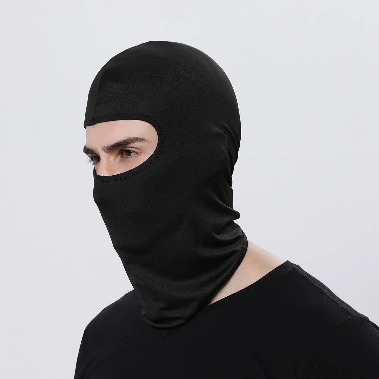 

Black All Inclusive Sun Protection Mask Unisex Motorcycle Helmet Headwear Windproof and Snow Proof Motorcycle Equipments