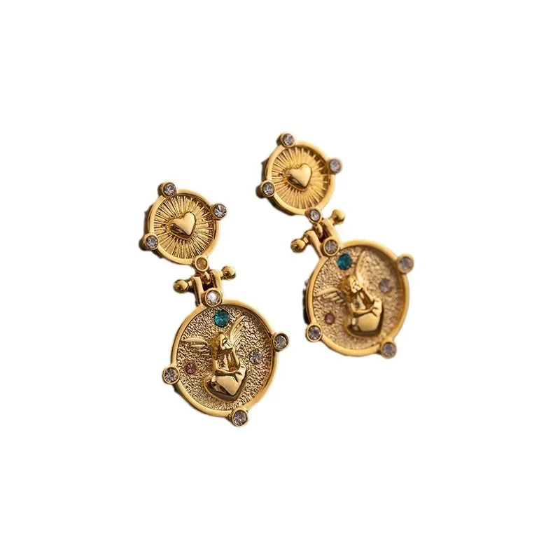 Fashion Jewelry Elegant Temperament Geomtric Gold Color Drop Earrings For Women Female Gifts Delicate Design Ear Accessories