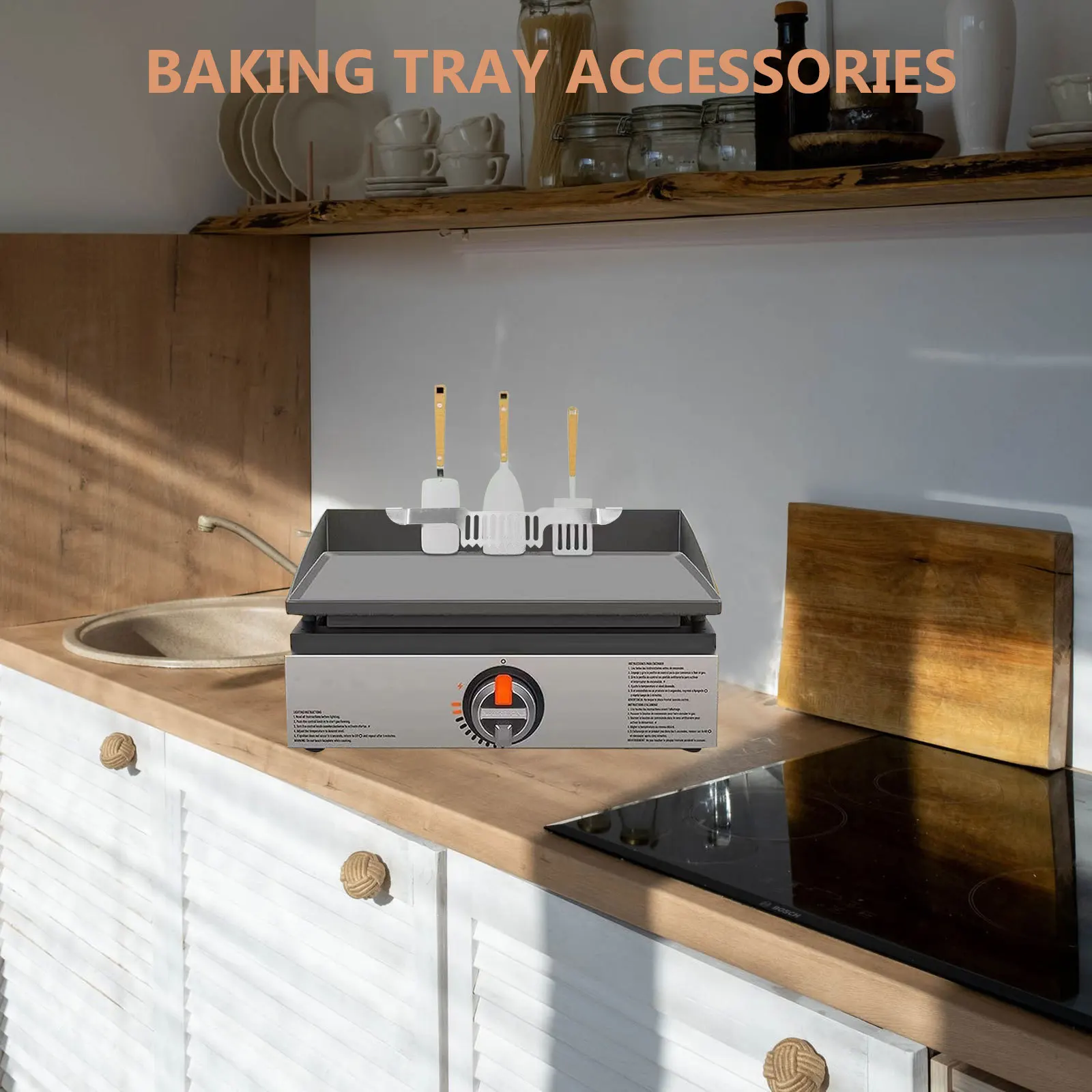 

1pcs Screen Griddle Rack Griddle Accessories Magnetic Grill Mesh Grate Holder Spatula Grease Trap Barbecue Grill Supplies