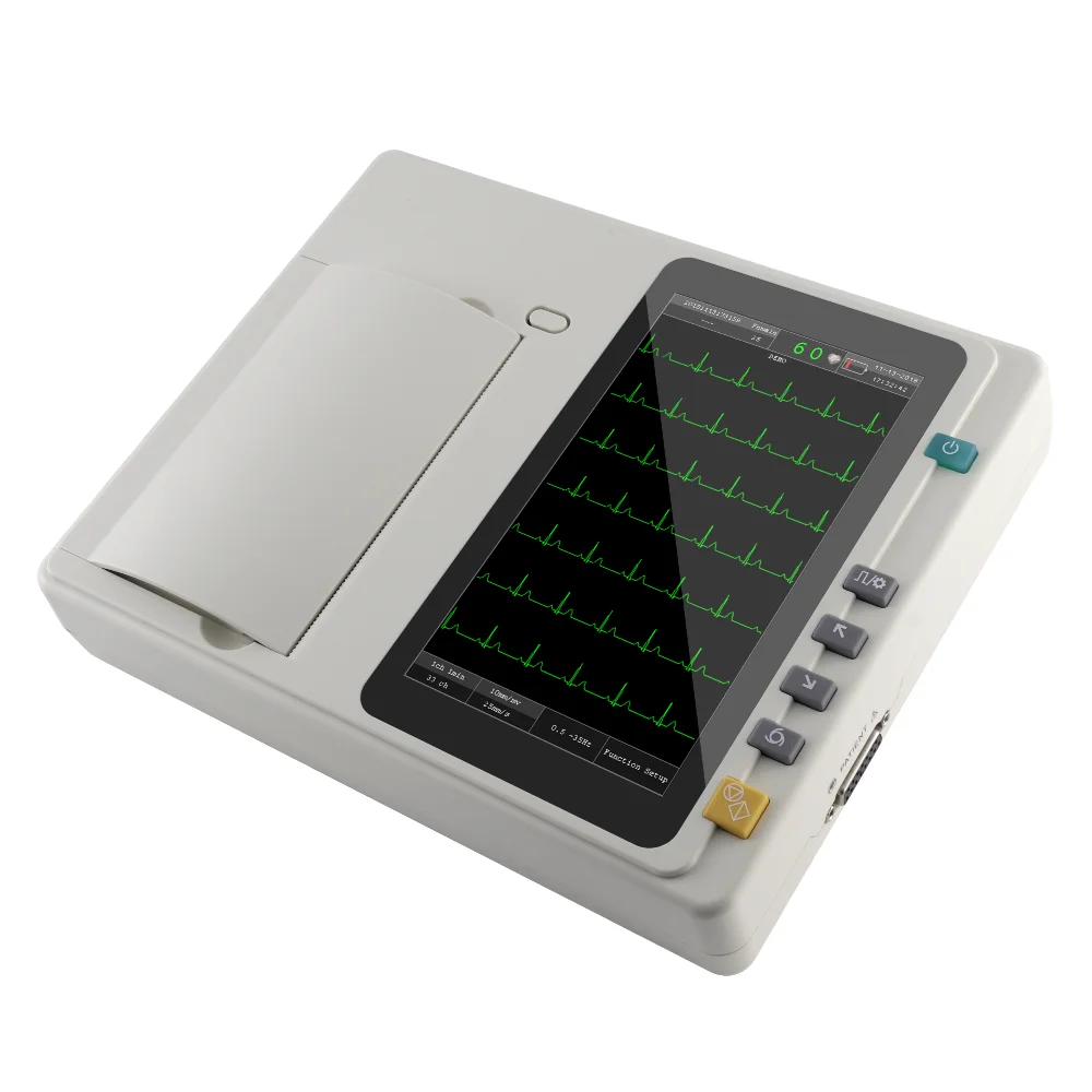 6-Channels 3-Leads 12-Leads  Machine with Built-in Printer 1-Year Warranty