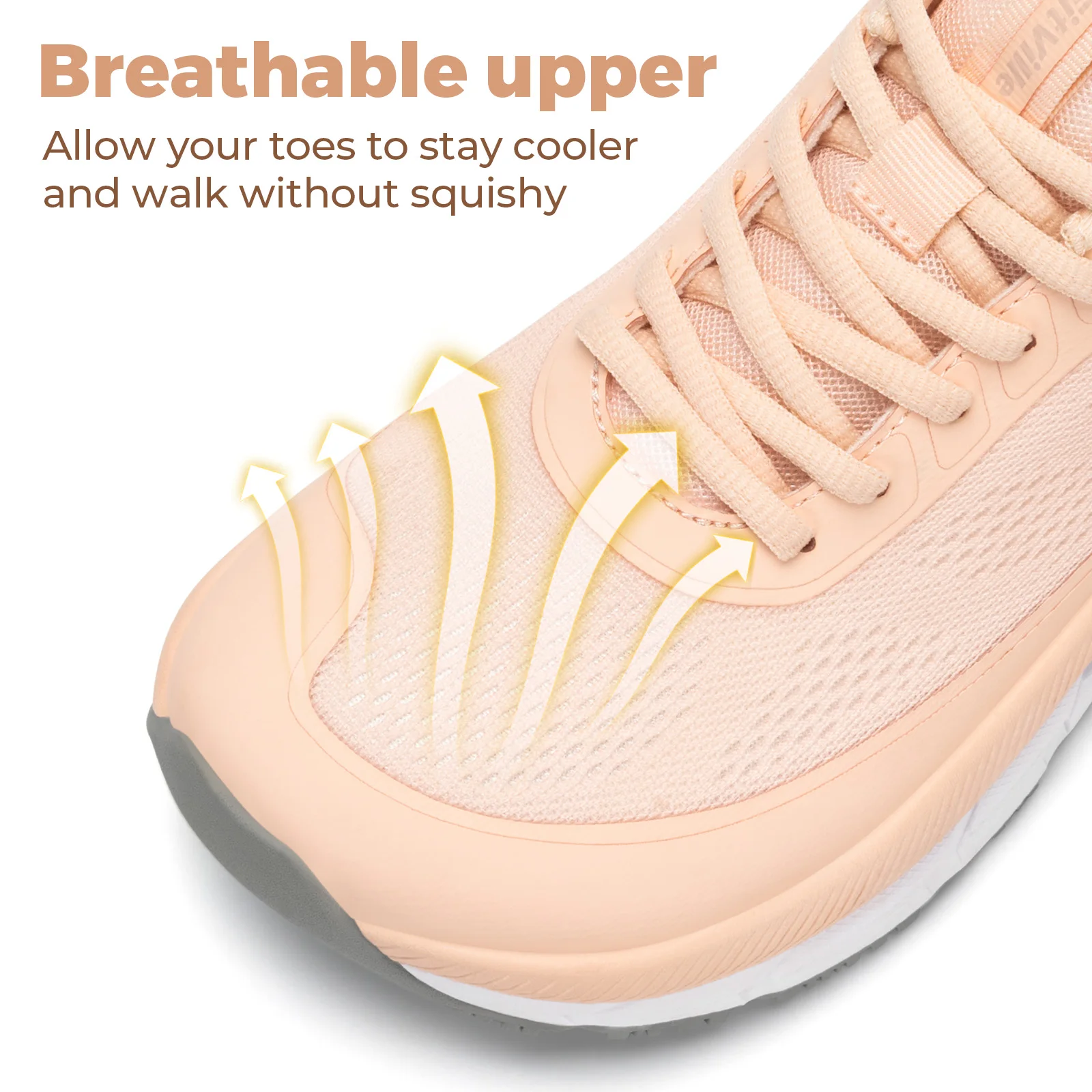 FitVille Women's Sports Shoes Wide Casual Sneakers Comfortable  Cushioning Running Jogging Shoes for Women with Arch Support