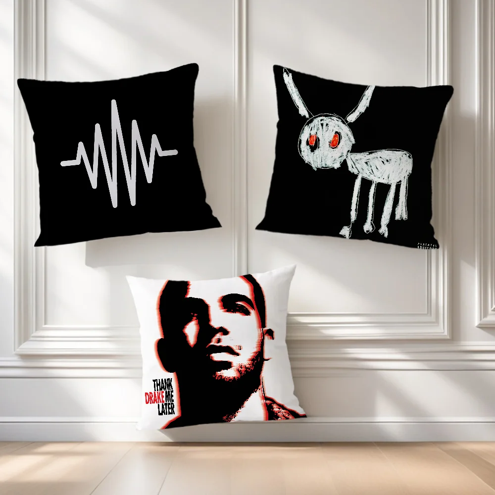 soft Comfortable Pillow Case Singer for Sofa Living Room Home D-Drake office Decor Protective Covers Without Pillow-Insert