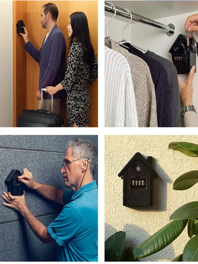 Khóa An Ninh Chống Trộm Cỡ Lớn Mật Khẩu Hộp Kim Loại Chứa Đồ Đa Năng Khóa An Toàn