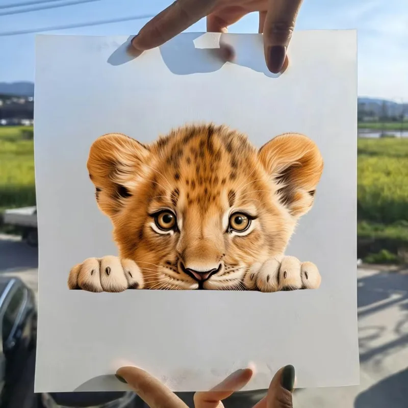 2PCS 15CM Cute Cartoon Animal Series Hot Transfer Printing Stickers for Ethylene Fashion New DIY Clothes Hats Washable Stickers