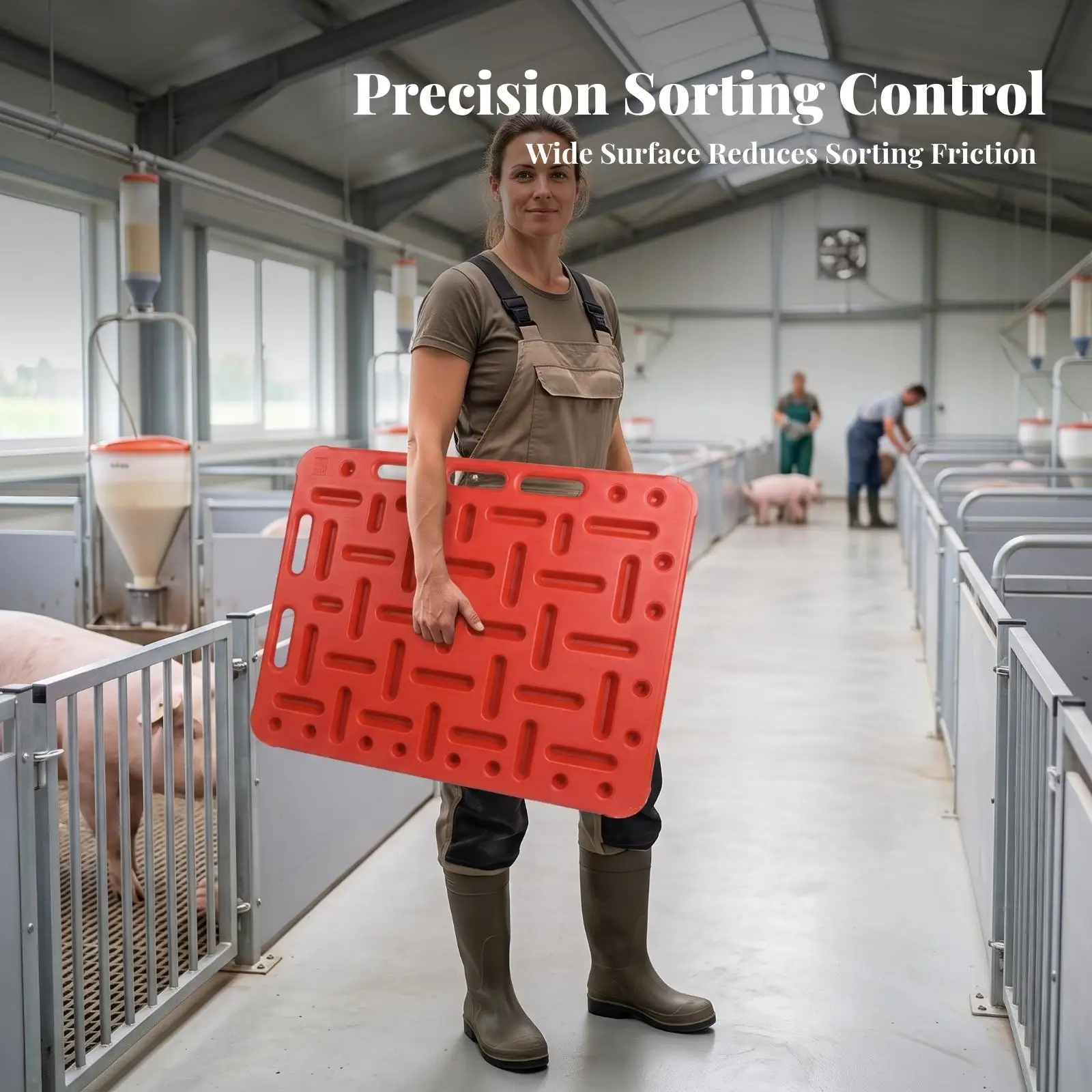 Sturdy Pig Driving Board | Heavy-Duty Construction, molded-in Handholds, swine Sorting Board, for Farms