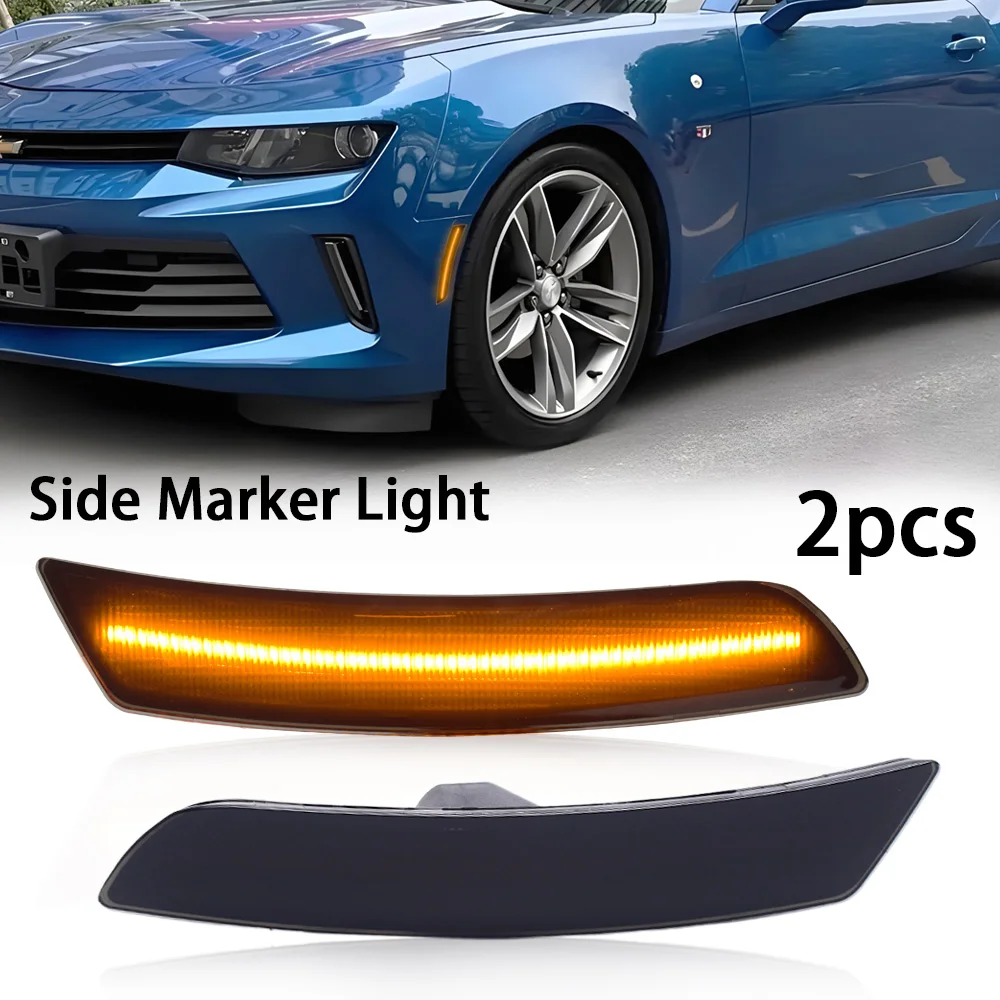 Car Front Rear Bumper LED Side Marker Turn Signal Lights White For Chevrolet Camaro LS LT SS ZL1 Amber Red auto Accessories