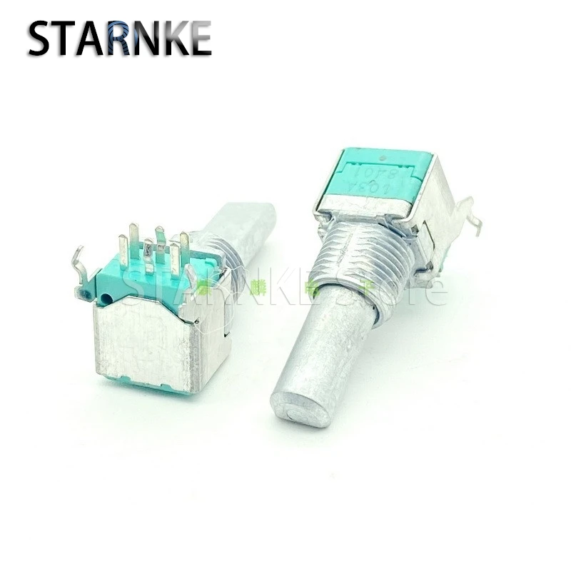 2PCS RK09 Type A10K 3-pin single-link Adjustable Resistance Speaker Amplifier Audio Volume Potentiometer 20mm Axis Length