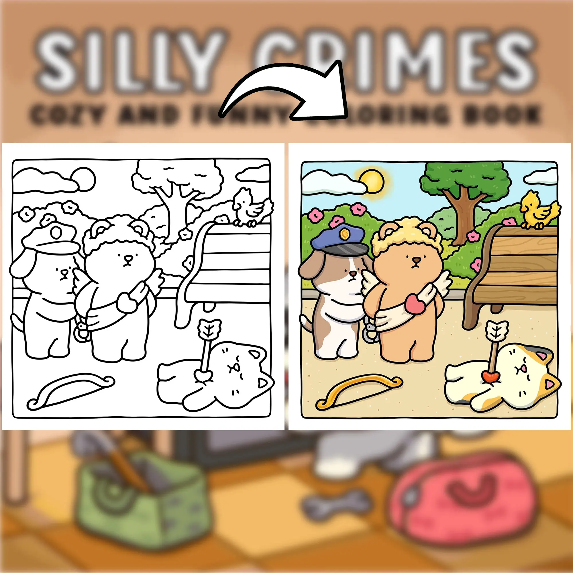 สมุดระบายสีสําหรับผู้ใหญ่ Assortment ดินแดนแฟนตาซีน่ารัก ระบายสีเรียบง่ายสําหรับผู้ปกครอง - เด็ก DIY สนุกที่บ้าน