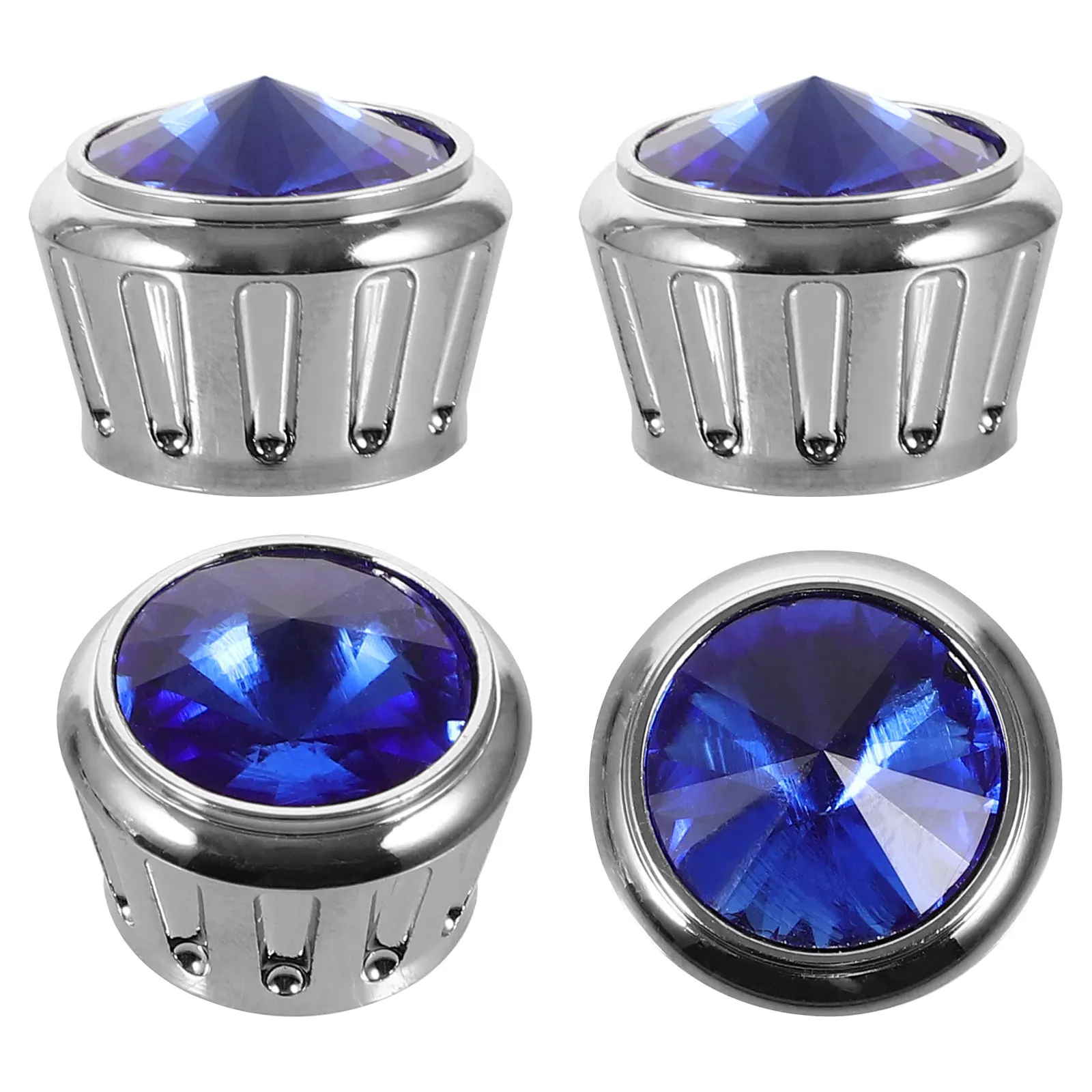 

1 set Stainless Steel License Frame Fixing Screws Plate Anti-Theft Screws Rhinestone Cover Durable Automotive Mounting Hardware/