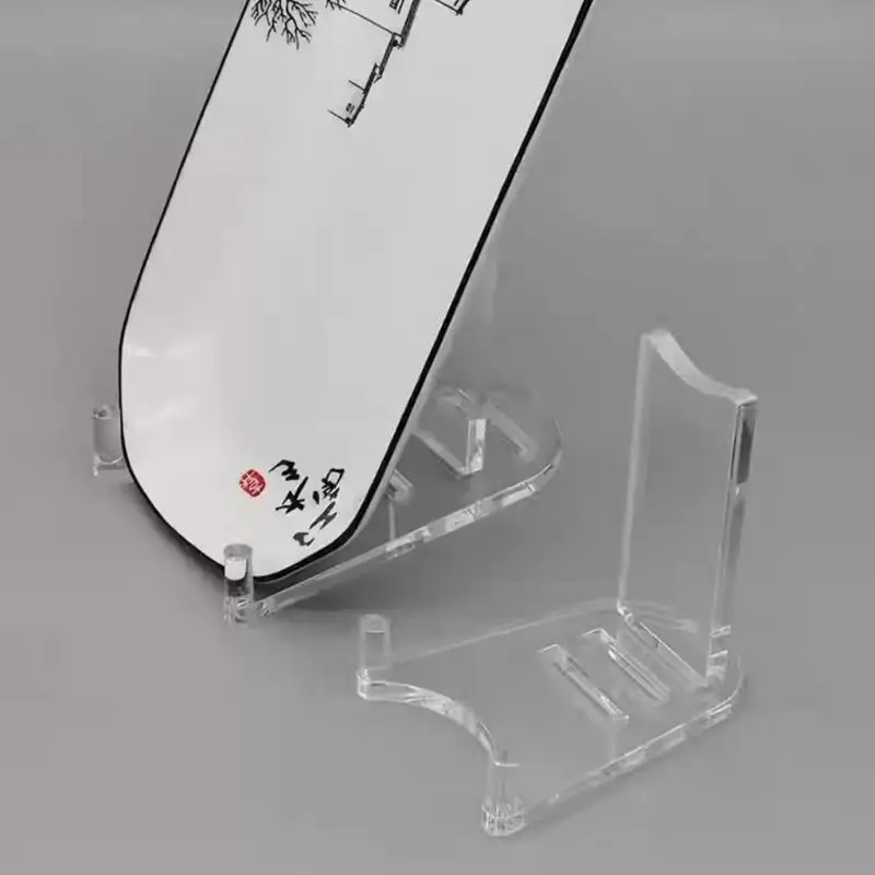 2Pcs Clear Acrylic Easel Display Stand Adjustable Decorative Plate Stand for Holding Book Artwork Album Photo Frame F19E