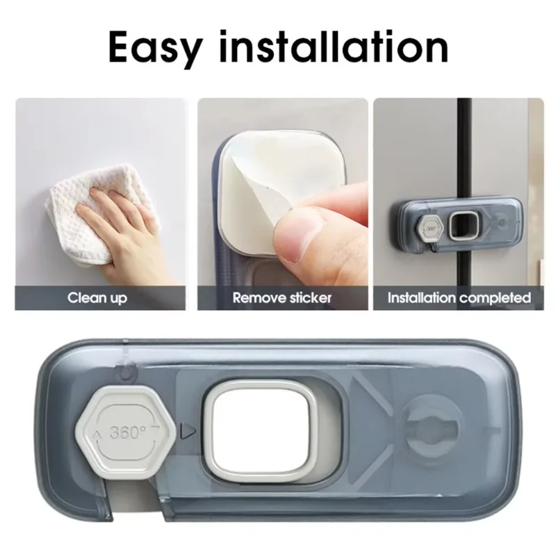 For Baby Safety Child Lock 1-5Pcs Home Refrigerator Lock Fridge Freezer Door Catch Lock Toddler Kids Child Cabinet Safety Lock
