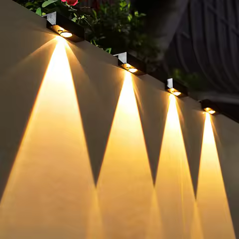 4-Pack Oudoor Solar Powered Deck Lights Waterproof LED Wall Lights for Garden Front door Yard Patio