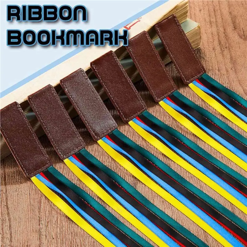 Efficient 100 Pcs Bible Ribbon Bookmark Bulk Artificial Leather Christian Book Markers With 5 Colorful Ribbons For Books
