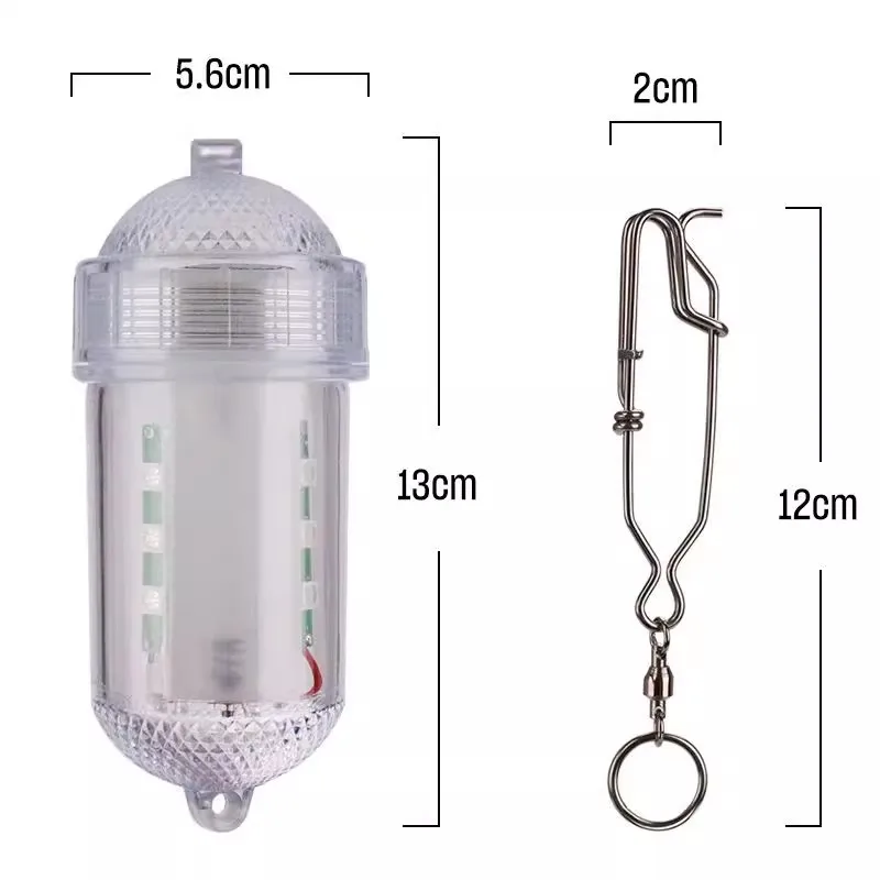 1 szt. Lampka LED do zbierania ryb, wielokolorowa świecąca przynęta, głębinowe łowienie