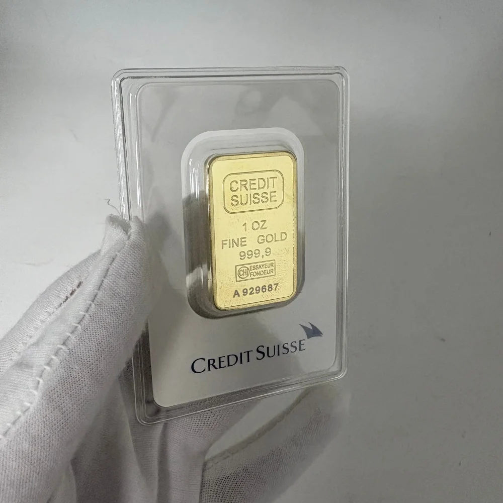 Non-magnetic Gold Plated Brass Bar Gold Bullion Ingot With Different Serial Numbers Sussie Sealed Package For Souvenir Gift