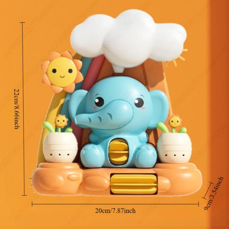 Playful Elephant and Sunflower Shower Toy - Whimsical ABS Bathroom Decoration , Shower Accessory Durable Shower Toy