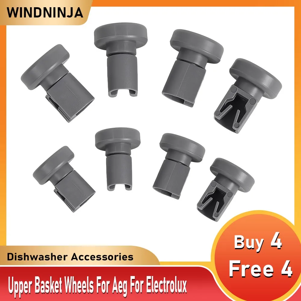 8PCS Dishwasher Top Basket Wheel For Aeg For Electrolux For Favorit For Privileg For Zanussi Dish Washer Upper Wheel Kits