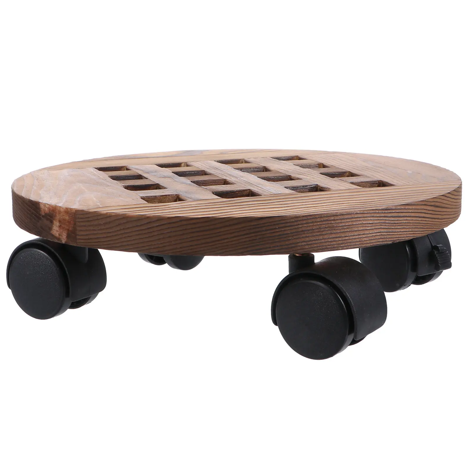 Round Wooden Plant Saucer Tray for Indoor Outdoor Garden, Patio & Balcony – Durable Aesthetic Flower Pot Holder