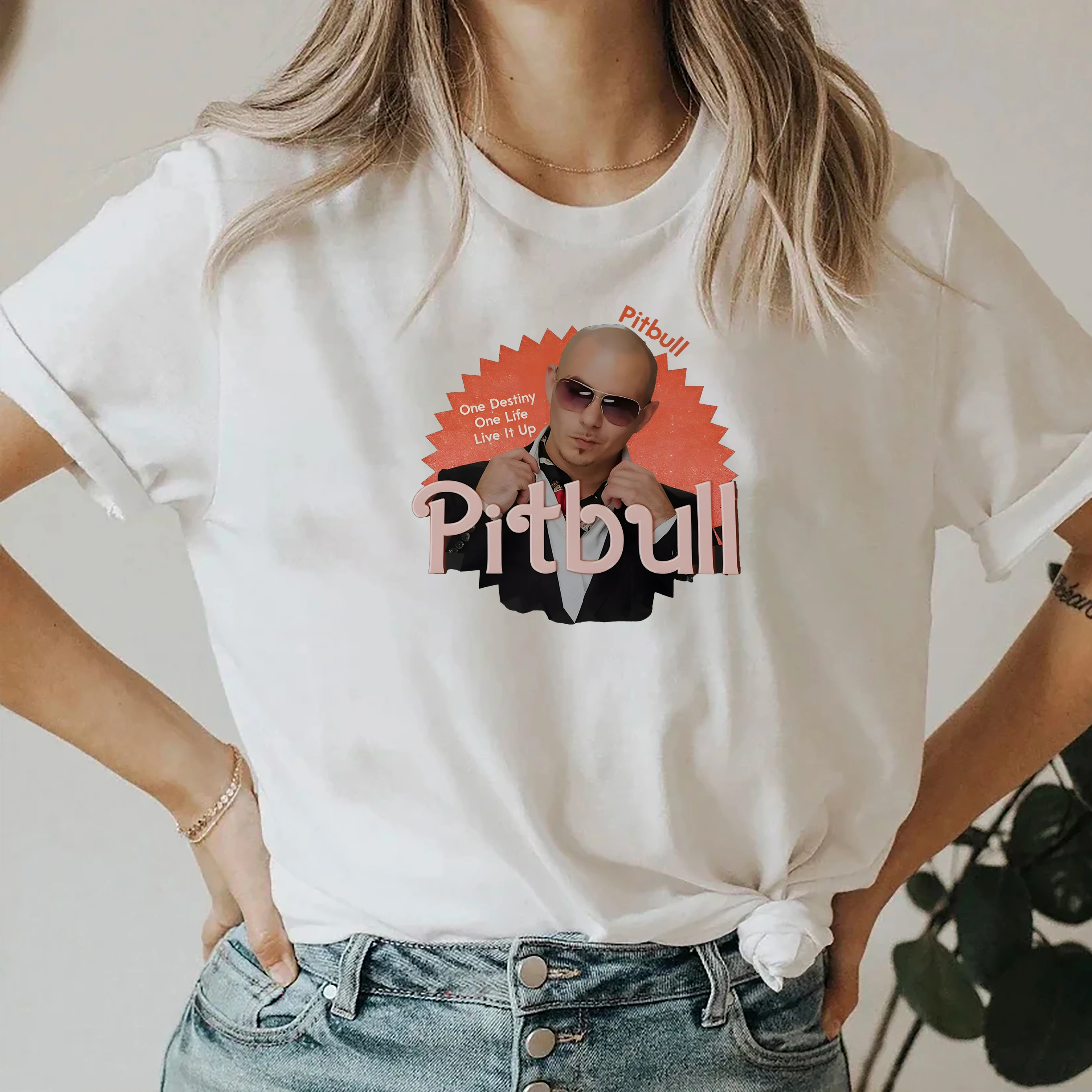 Pitbull Shirt Pitbull Rap Shirt Vintage mr. worldwide Shirt Pitbull Rapper Shirt Interesting singer unisex round neck shirt