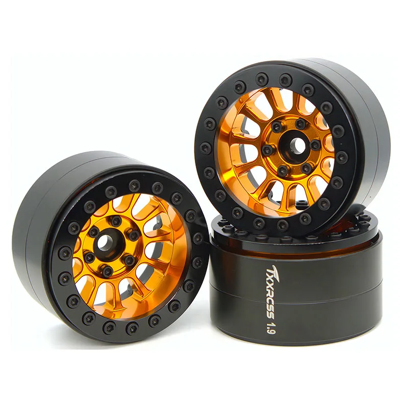 

TxXrcss 1.9 Beadlock Wheels Rims -152g Super Heavy Duty Deep Dish 32mm Wide for RC 1/10 Crawler TRX4 SCX10 Gen8 Upgrades SCX10 R