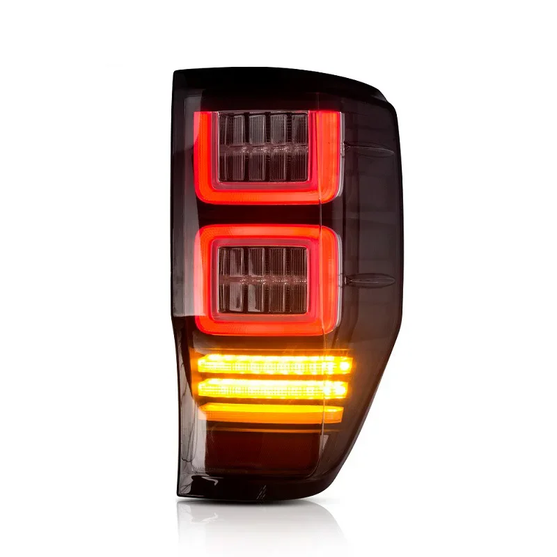 Car LED Tail Lights Taillight For Ford Ranger T8 2015-2022 Rear Lamp DRL + Dynamic Turn Signal + Reverse + Brake LED