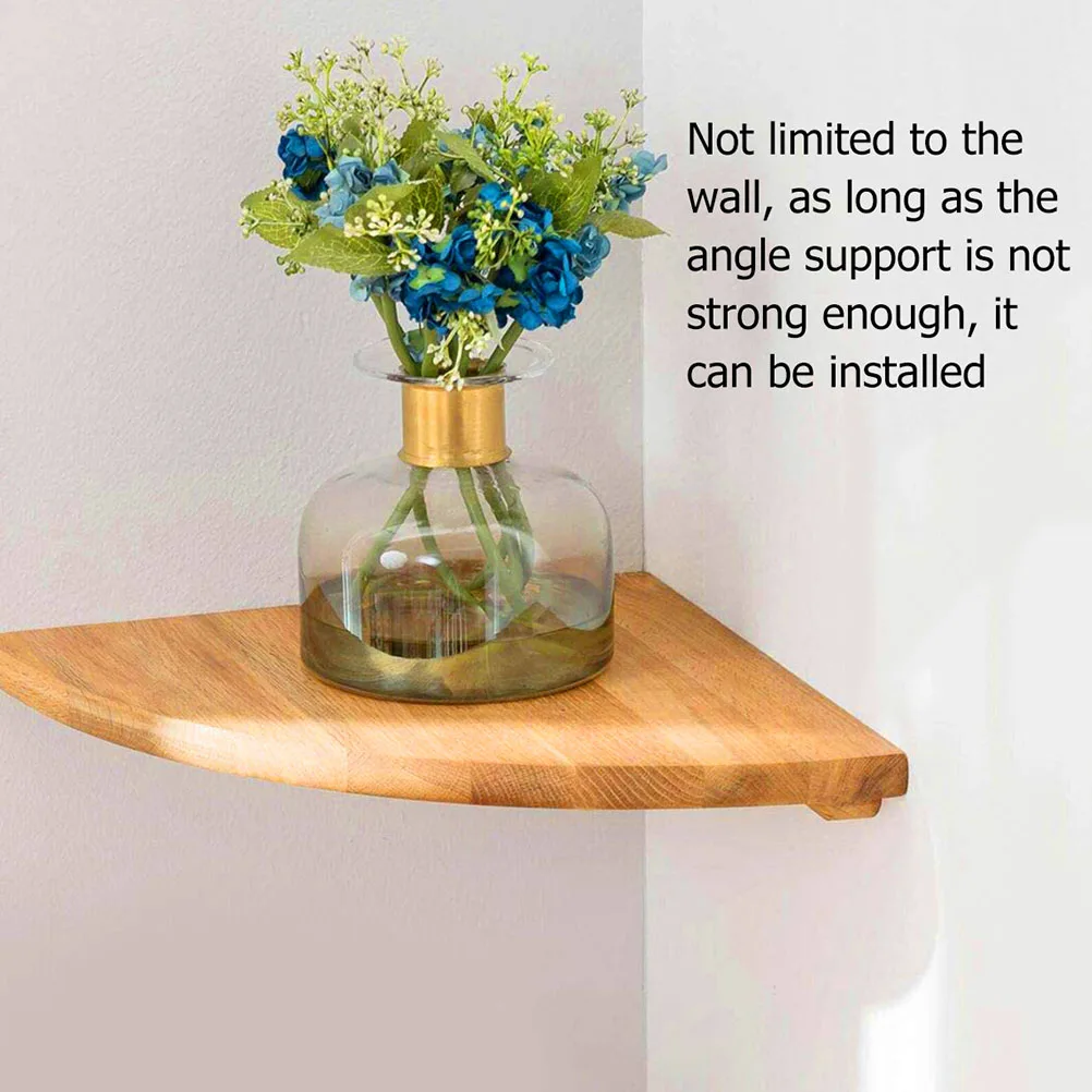 

Rubber Wood 9 8Inch Wall Mounted Corner Shelf Storage Rack Sturdy Bathroom Living Room Bedroom Decorative Triangle Design
