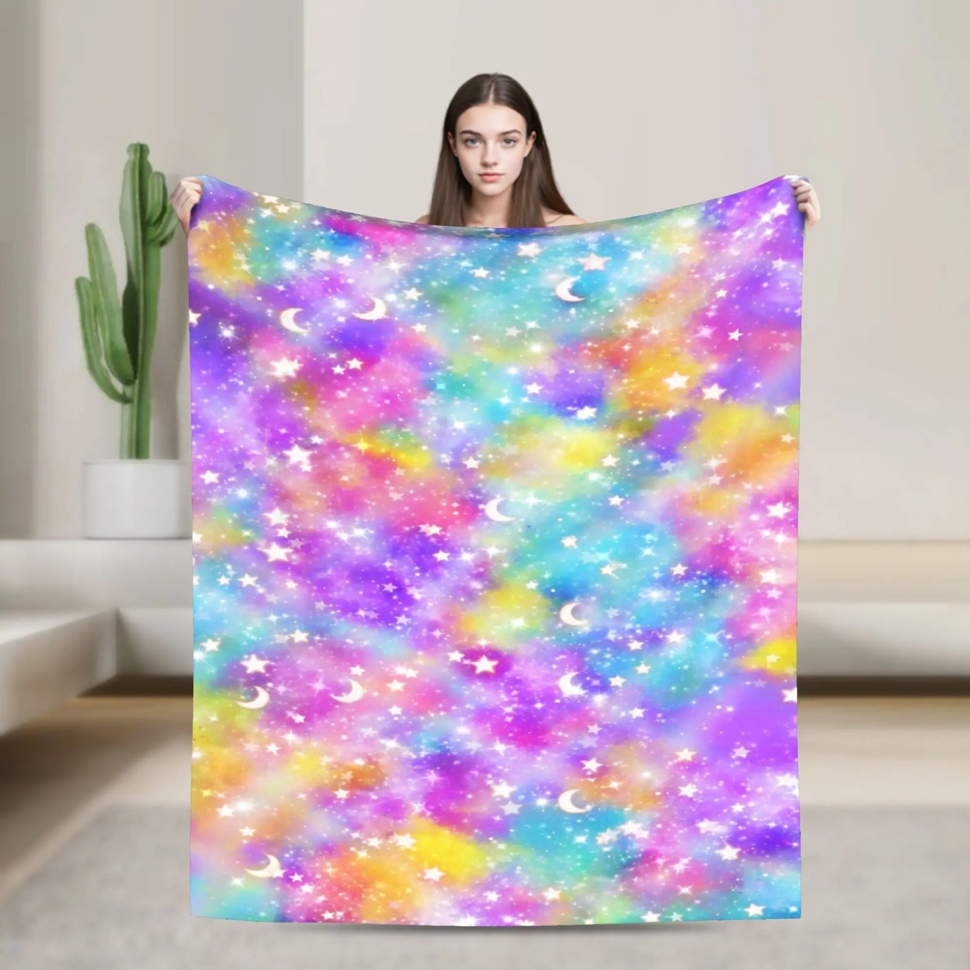 New spacecra Glow in The Dark Blanket Unicorn Gift for Kid Birthday Bedroom Decor Unicorns Toys Soft Cozy Luminous Throw Blanket
