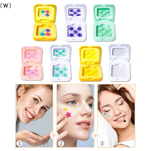 〔W〕1Box 25/48 Patches Hydrocolloid Acne Patch Fade Repair Invisible Acne Removal Stickers Concealer Makeup Tool Star With Mirror