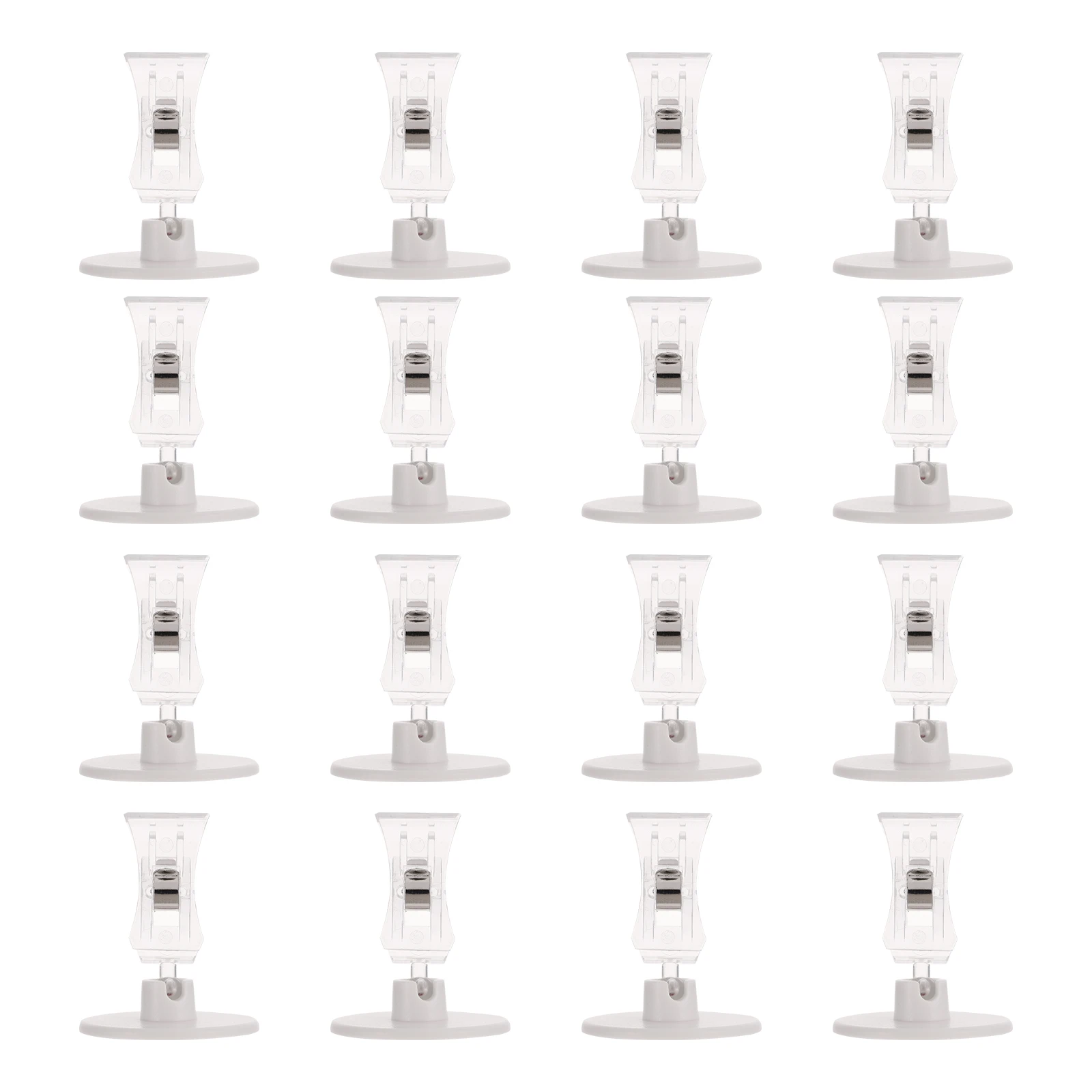 

16 Pcs Rotatable Plastic Label Clips Lightweight Compact Advertising Clip Display Price s Shelf Sign Holder