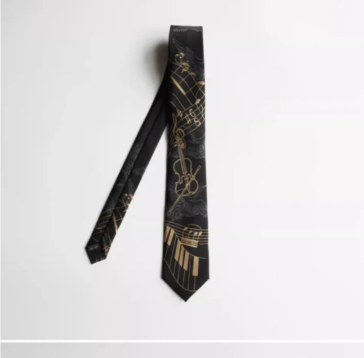 

Мужская модная рубашка в стиле академической формы с галстуком, черный галстук JK в стиле хип-хоп