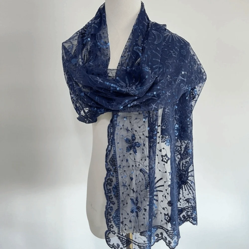 Chic Glitter Sequins Glitter Sequins Shawls 60x200cm Shawl Wraps Evening Dresses Capes Wedding