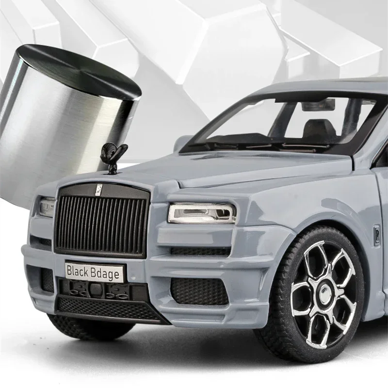 1:36 Rolls-Royce Cullinan model samochodu, odlewany ciśnieniowo samochód zabawkowy, otwarte drzwi, światła i dźwięki, zabawki dla chłopców dzieci prezent dla dorosłych