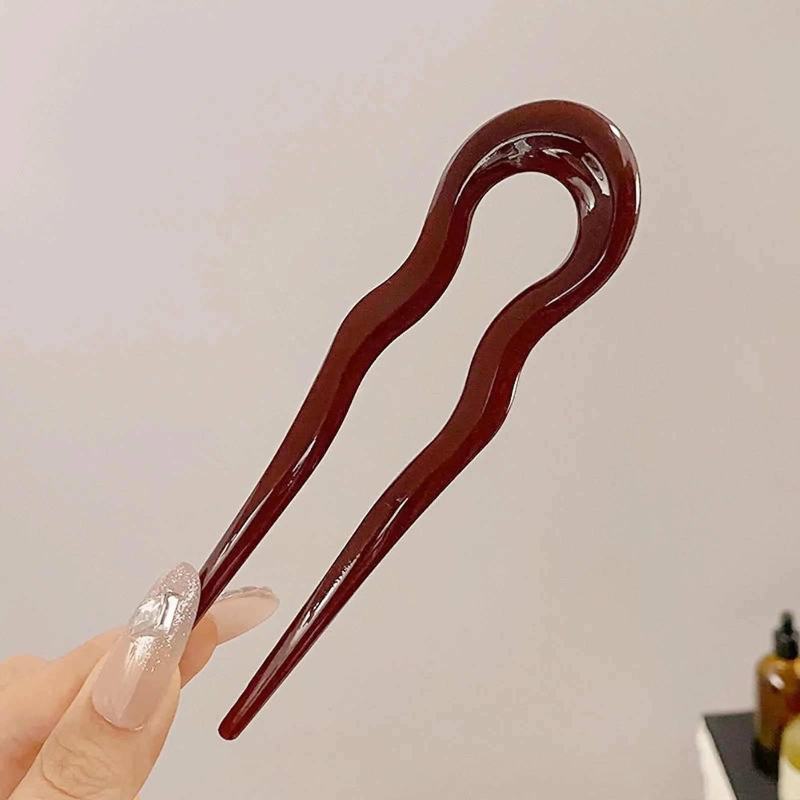 Vintage U-shaped Hair Stick Plastic U Shape Hairpin Chopstick For Festival Wedding Party Hair Clasp Classic Choengsam Headwear image 5