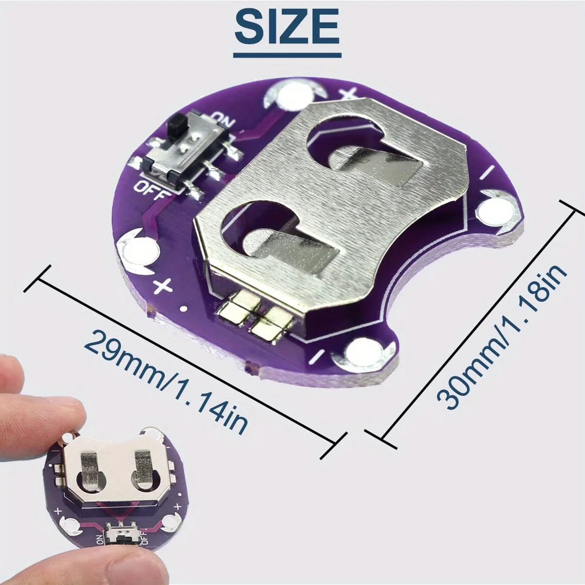 6pcs Lilypad Coin Cell Battery Holder CR2032 Battery Holder Case Module, Compatible with Arduino, STM32, ESP32, Raspberry Pi