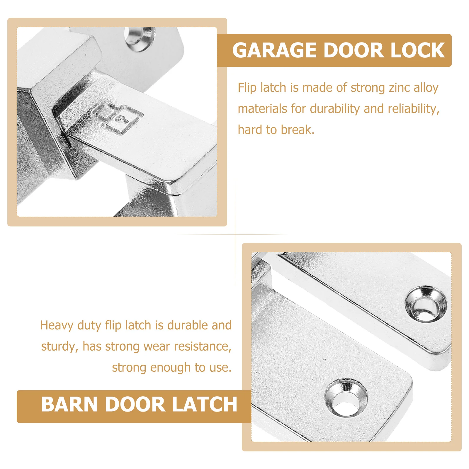 

Heavy Duty Flip Latch 90 Degree Door Lock Barn Garage Latch Zinc Alloy For Sliding Doors Cabinets Warehouse Hardware