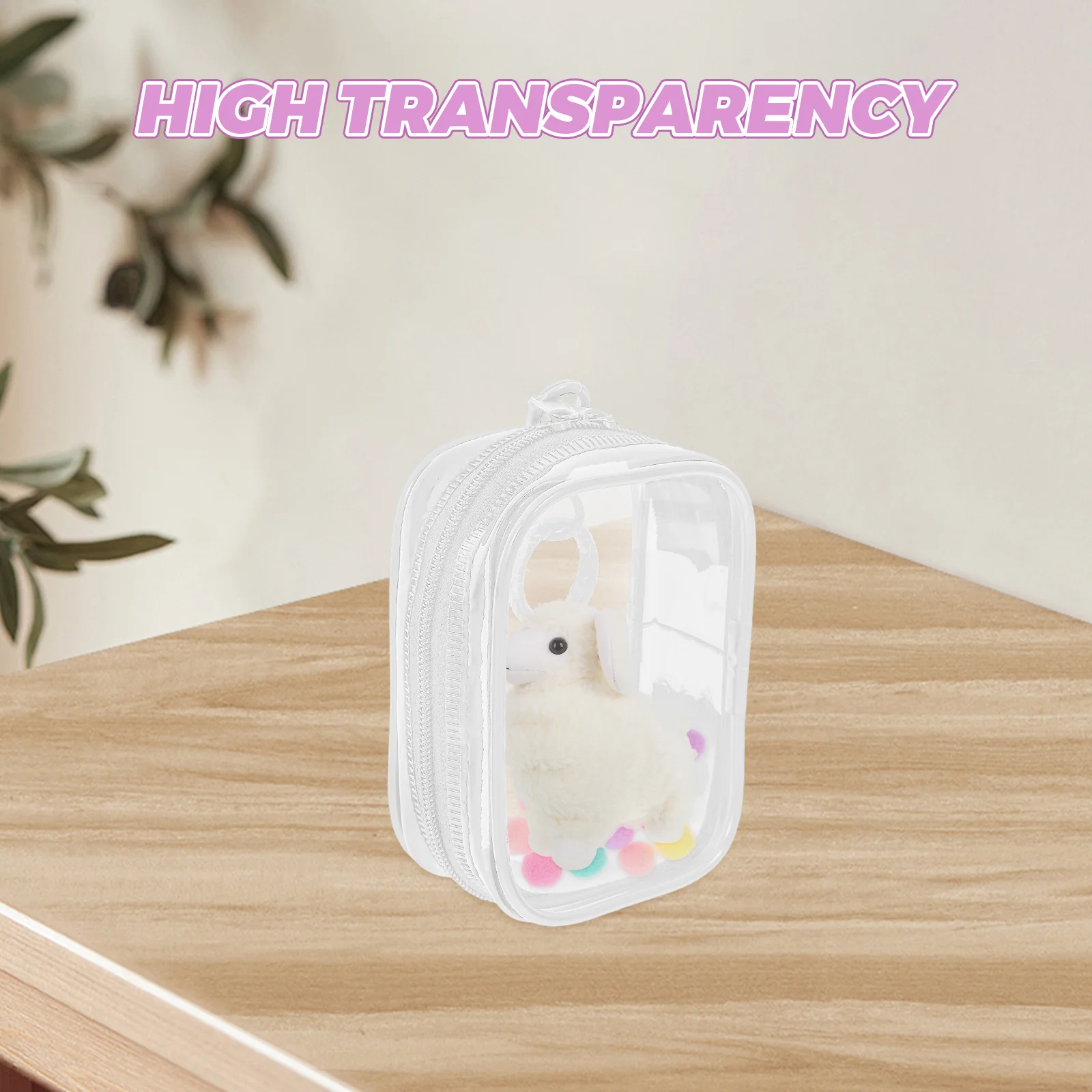 

Clear Pvc Display Keychain Transparent Storage Bag Collectibles Blind Boxes Organizer Portable Small Hangable Display Case