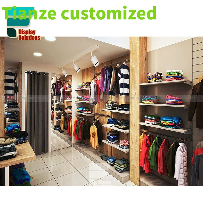 

{customized}Modern Design Homeware Shop Furniture Clothing Store Fixtures Boutique Shelves Wall Clothing Display Shops