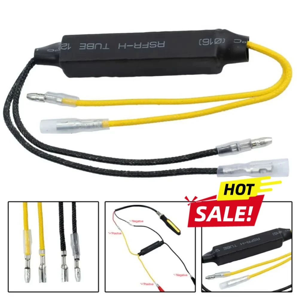 12V 21W 26Ohm LED Turn Signal Load Resistor for Motorcycle Indicator Light Fast Blink Error Decoder Fix 4/3/2/1Pcs Options