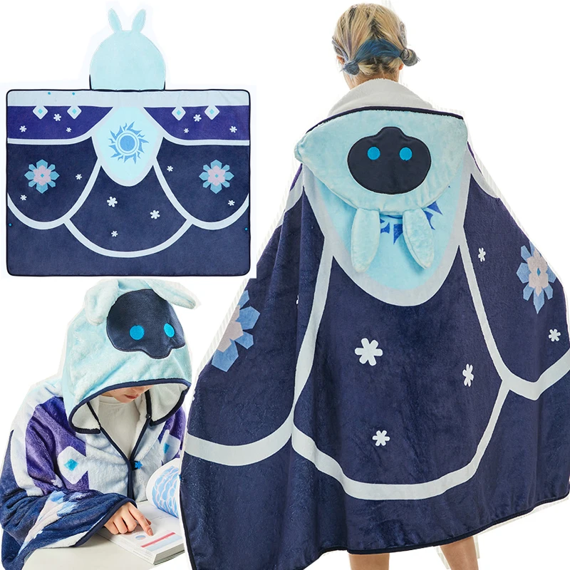 

Game Genshin Impact Ice Abyss Mage Theme Hooded Cloak Blanket Lamb Wool Air Conditioner Shawl Comfortable Winter Cape Coat Gifts