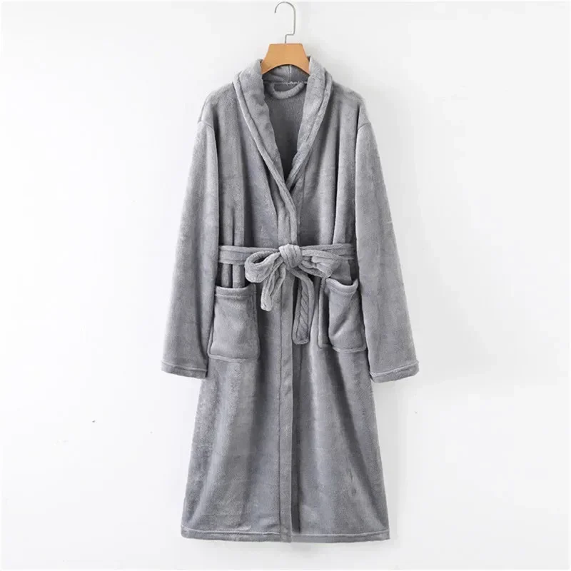 Velvet Winter Women Nightdress Elastic Loose Autumn Casual Robe Waist Warm And Pajama Woolen Home Nightgown