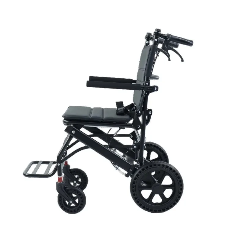 

Aluminum alloy wheelchair lightweight folding special travel for the elderly portable push scooter